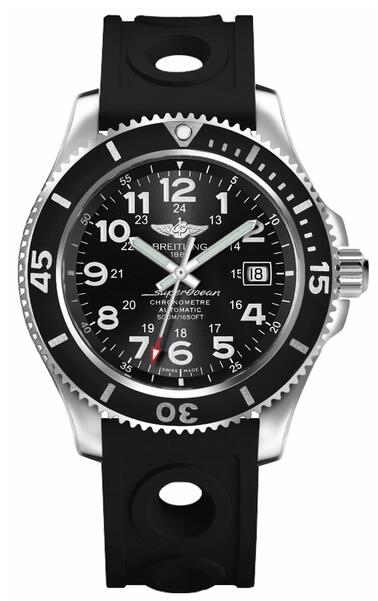 Review Breitling Superocean II 42 A17365C9/BD67-225S Black Dial Mens watch price